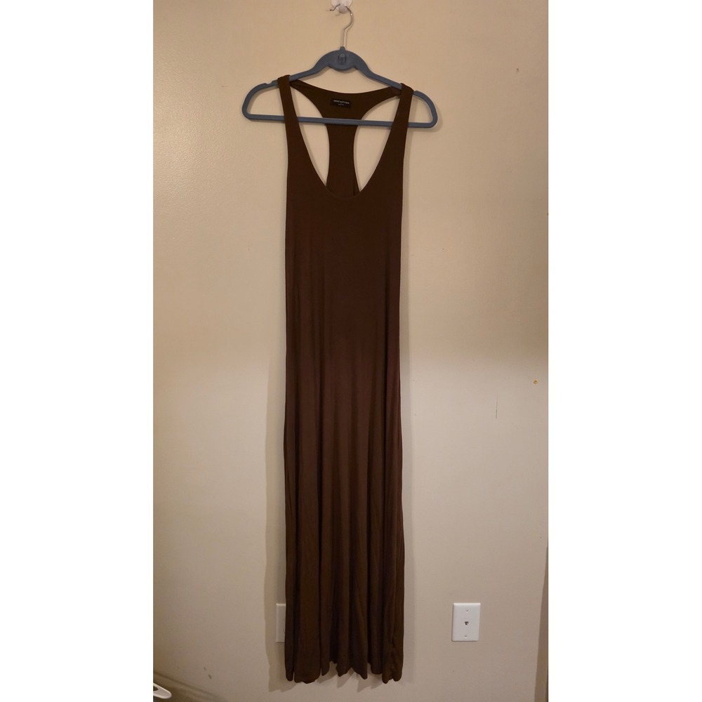 Naked Wardrobe Brown Racerback Double-lined Maxi Dress NW-D5863-H Small